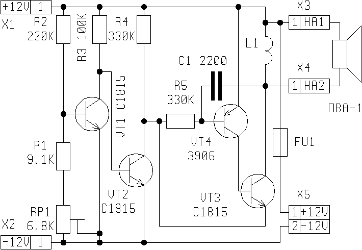  Звуковой индикатор разряда 12V акумулятора 