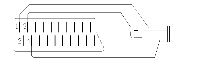 Рис. 5. Схема распайки кабеля подключения.