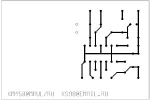 Рис. 8. Проводники нижней стороны платы.