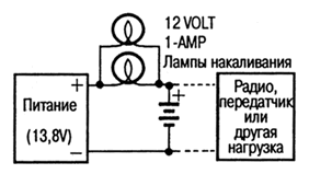  Схема непрерывного подзаряда аккумулятора 
