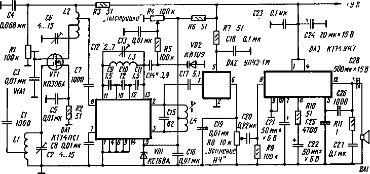  УКВ ЧМ приемник на 145 МГц 