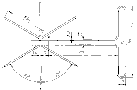  Метровая часть антенны в развернутом виде 